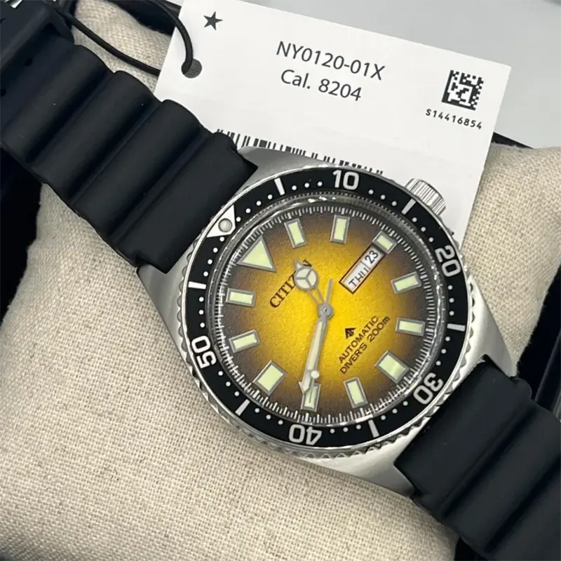 Citizen Promaster Diver's Yellow Dial Men's Watch- NY0120-01X